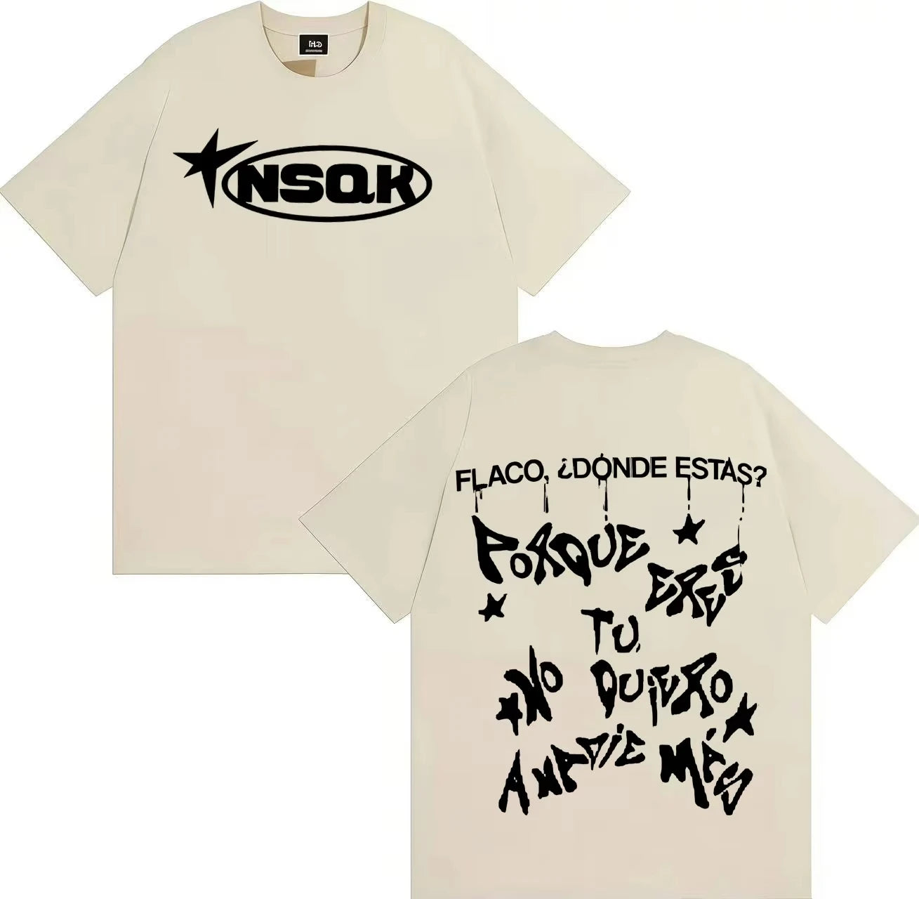 Rapper Nsqk Do You Think about Me Letters Print T-shirt Mens Popluar Hip Hop Comfort T-shirts Casual Y2K Short Sleeve Tshrits