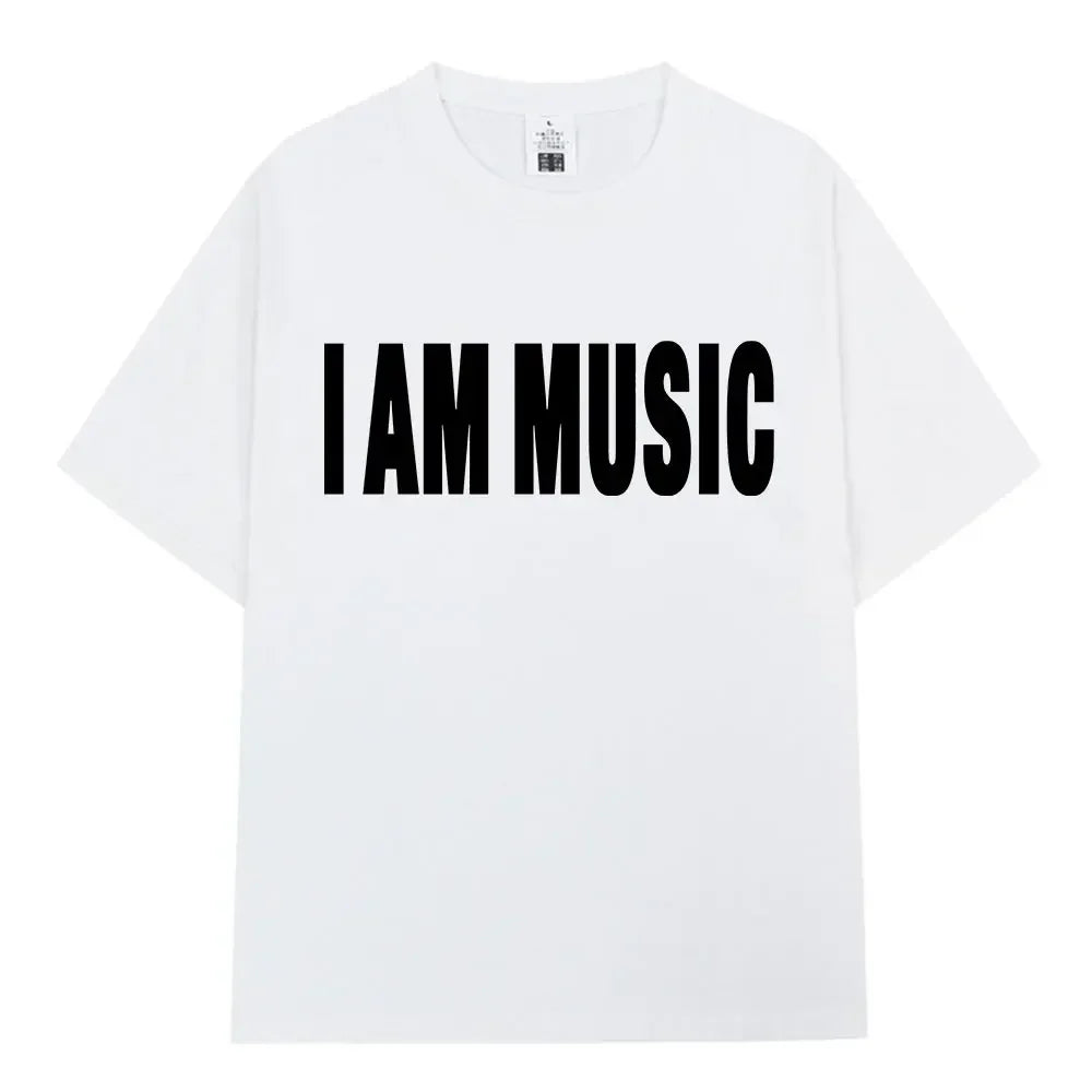 Hip-hop singer Playboi Carti's same-style "I AM MUSIC" print children's family T-shirt. Fashionable hip-hop "opium" T-shirt. Lar
