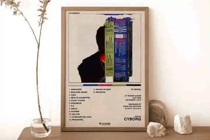 New French Pop Rapper Music Album Poster Aesthetics For Wall Art Mural Room Decor Canvas Print Pirture Office Hip Hop Band