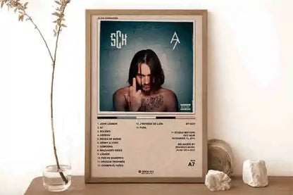 New French Pop Rapper Music Album Poster Aesthetics For Wall Art Mural Room Decor Canvas Print Pirture Office Hip Hop Band