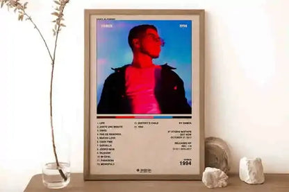 New French Pop Rapper Music Album Poster Aesthetics For Wall Art Mural Room Decor Canvas Print Pirture Office Hip Hop Band