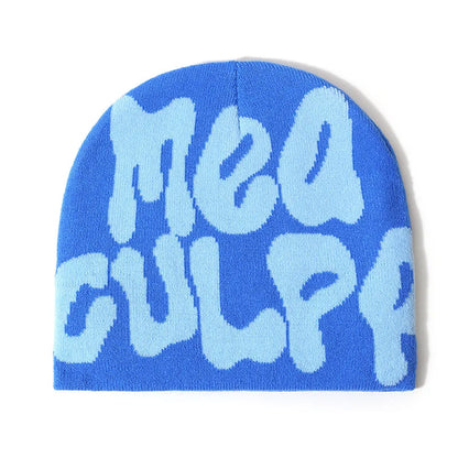 Hip-Hop Knitted Hat Kpop Beanies Hat Street Pullover Hat for Men Women Winter Outdoor Riding Sports Hat Elastic Skullies Hat
