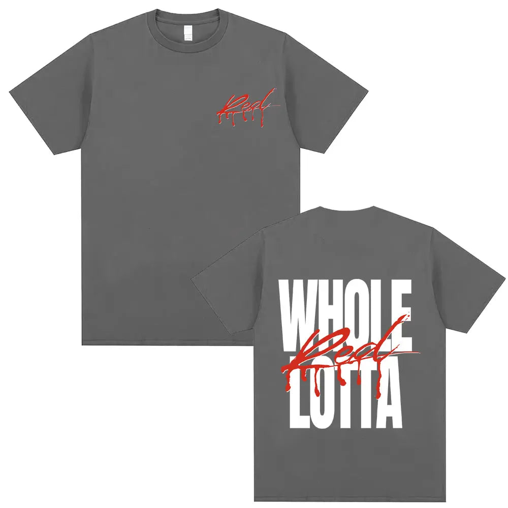 2026 Hip Hop Rapper Playboi Carti Whole Lotta Red Graphic Cotton T-shirt Short Sleeve Men Women Fashion Oversized T Shirts Tops