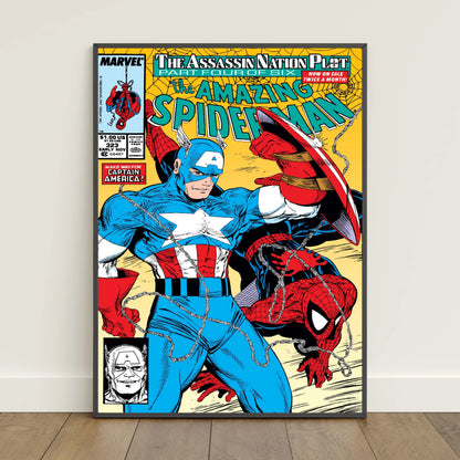 Spiderman Comic Book Covers Poster _ Peter Parker Wall Art _ Movie Canvas Print