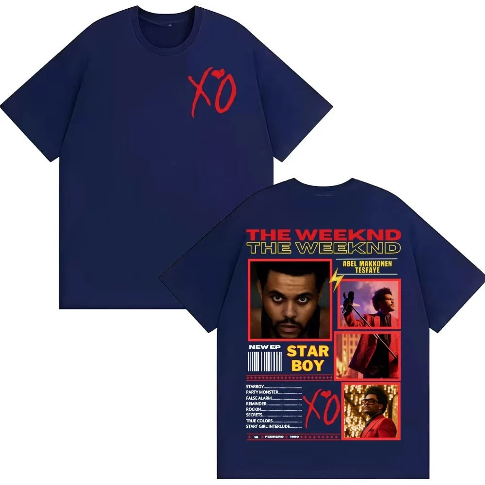 2026 Rapper The Weeknd Xo Album Tour Graphic T Shirt Men's Fashion Hip Hop Punk Street T-shirts Casual Cotton T-shirt Summer