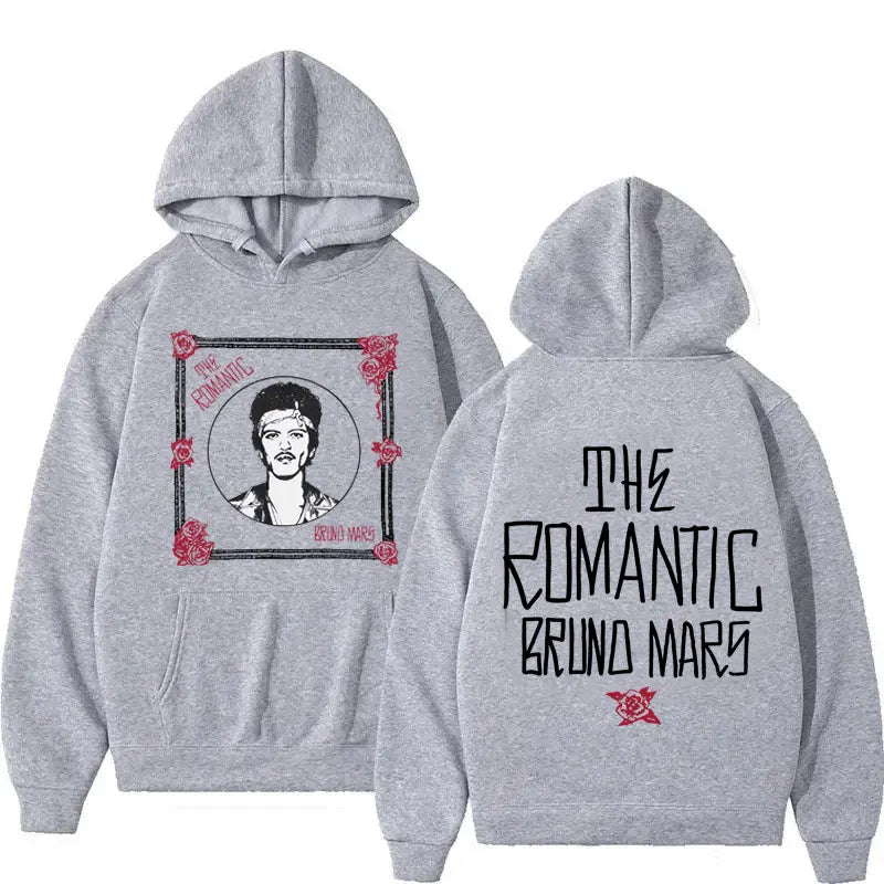 Rapper Bruno Mars Pop Album Tour Hoodie Hipster Men Hip Hop Oversized Cozy Sweatshirt Fleece High Quality Fleece Pullover Unisex