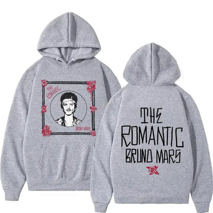 Rapper Bruno Mars Pop Album Tour Hoodie Hipster Men Hip Hop Oversized Cozy Sweatshirt Fleece High Quality Fleece Pullover Unisex