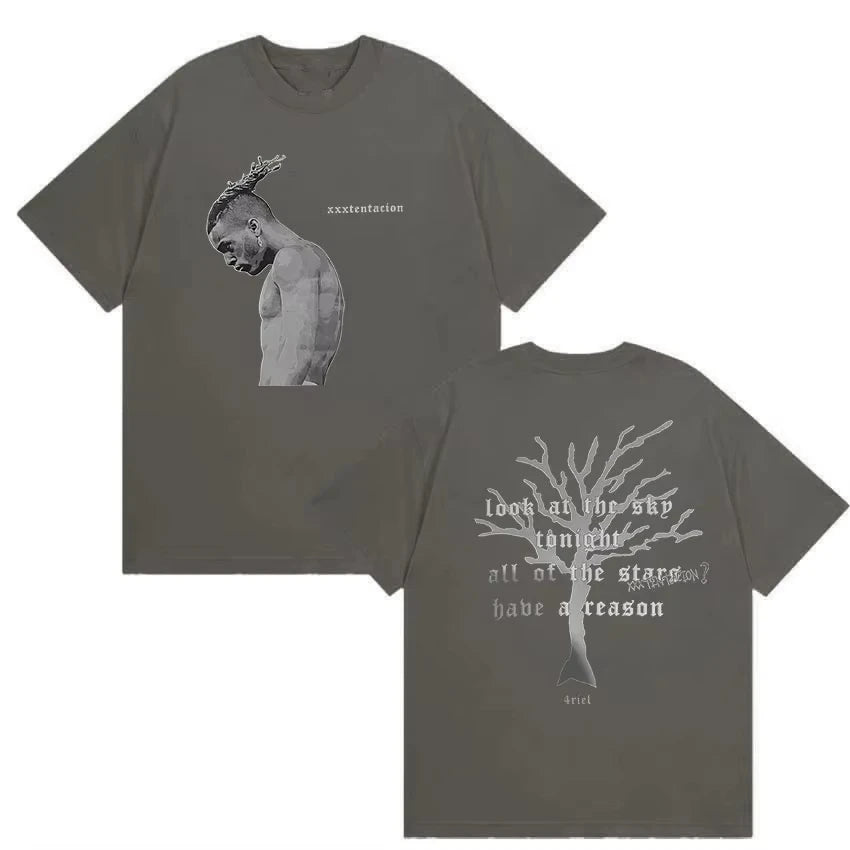 Rapper XXXTentacion New Album 2026 Merch T Shirt Men's Vintage Gothic Short Sleeve Cotton T-shirts Man Hip Hop T-shirts Unisex
