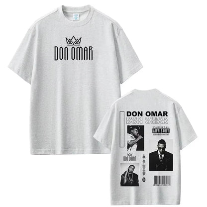 Rapper Don Omar Album Printed T-shirts Men Women Fashion Gothic Punk T-shirts Short-sleeved Loose Casual Cotton Hip-hop T-shirts