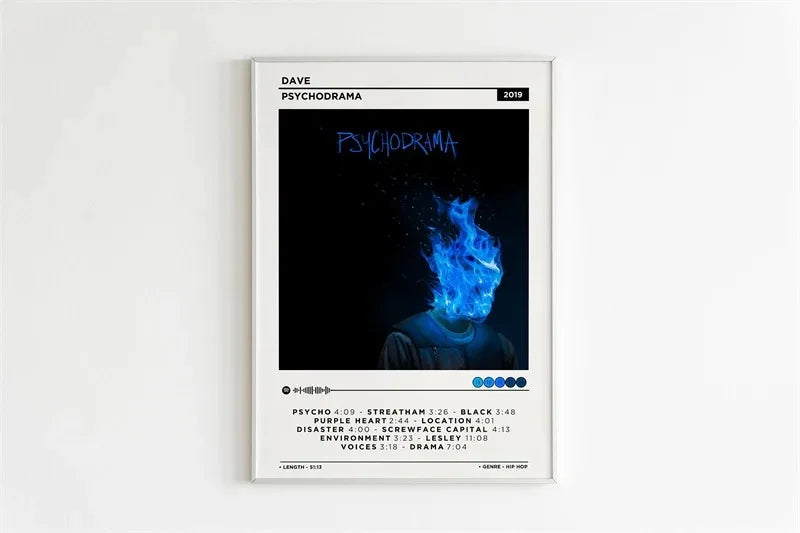 Pop Rapper Music Album Cover DAVE Poster Aesthetic Hip Hop Rock Were All Alone In This Together Canva Print Wall Art Room Decor