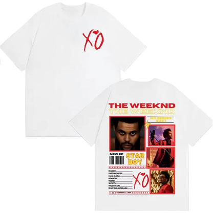 2026 Rapper The Weeknd Xo Album Tour Graphic T Shirt Men's Fashion Hip Hop Punk Street T-shirts Casual Cotton T-shirt Summer
