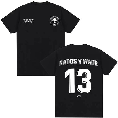 Rapper Natos Y Waor 100%cotton Men's Shirt Summer Graphics Shirts Women's Y2k Hip Hop Short Sleeve Streetwear Tshirt