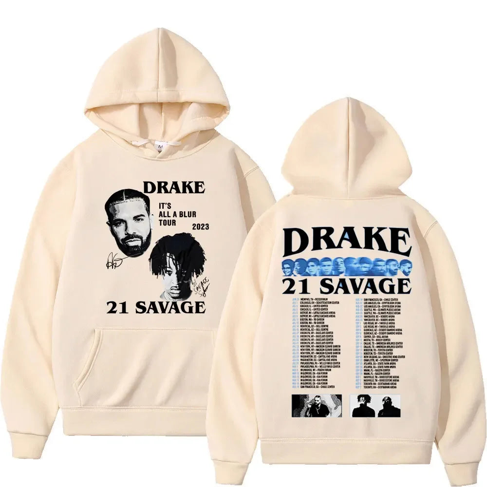 Rapper Drake Graphic Hoodie Men Women Harajuku Hip Hop Sweatshirt Fashion Trend Vintage Long Sleeve Hoodies Streetwear