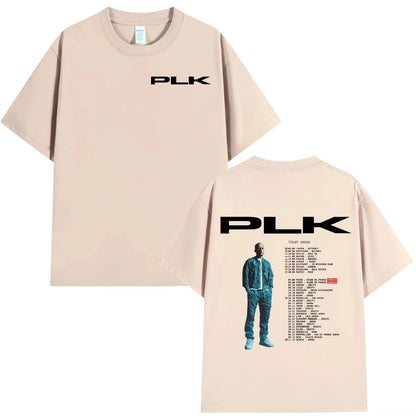 Rapper PLK Tour 2026 T-shirts Men Women Clothing Fashion Hip Hop Vintage T-shirt Casual Cotton Short Sleeves T Shirts Streetwear