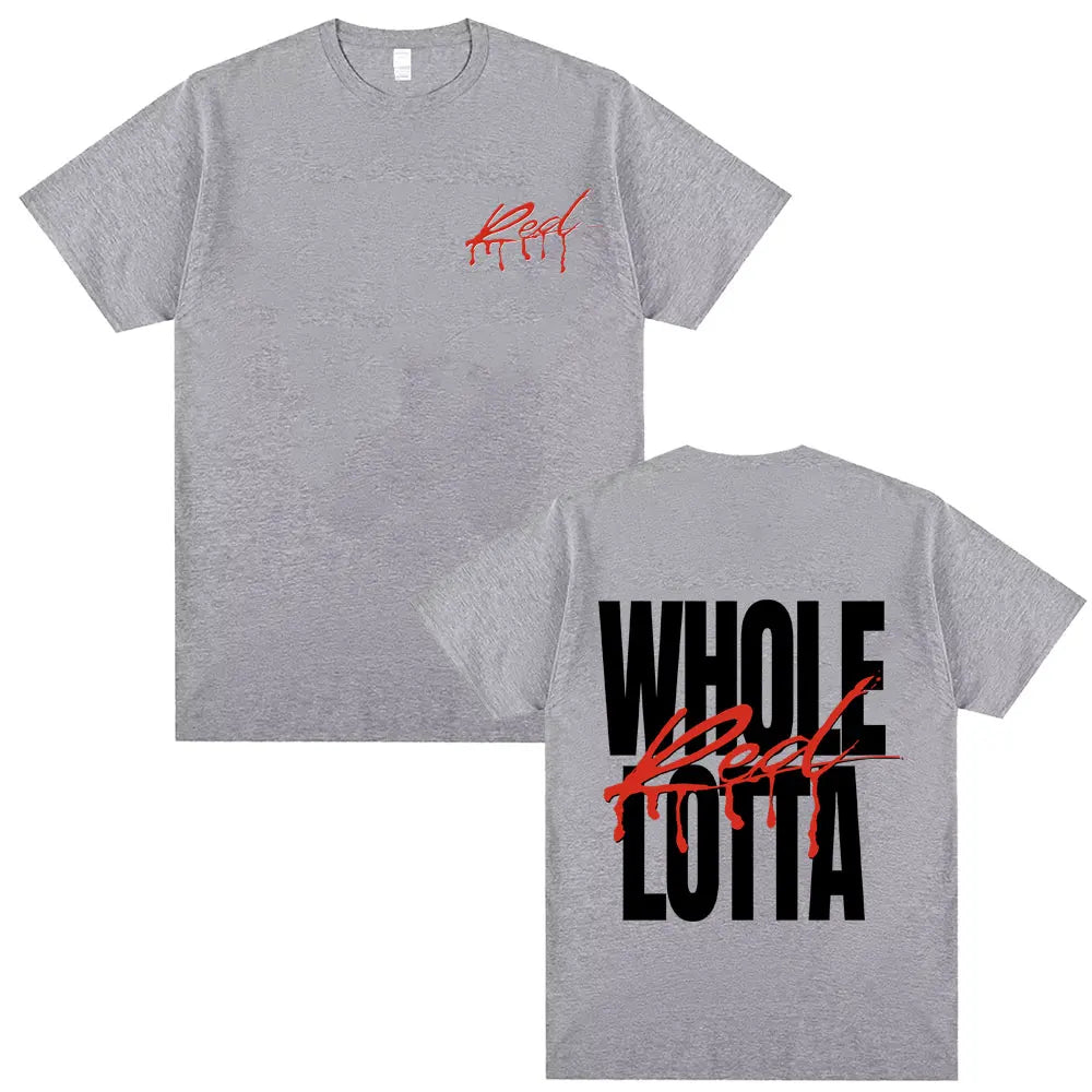 2026 Hip Hop Rapper Playboi Carti Whole Lotta Red Graphic Cotton T-shirt Short Sleeve Men Women Fashion Oversized T Shirts Tops