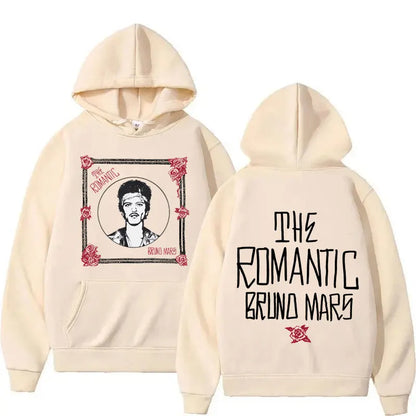 Rapper Bruno Mars Pop Album Tour Hoodie Hipster Men Hip Hop Oversized Cozy Sweatshirt Fleece High Quality Fleece Pullover Unisex