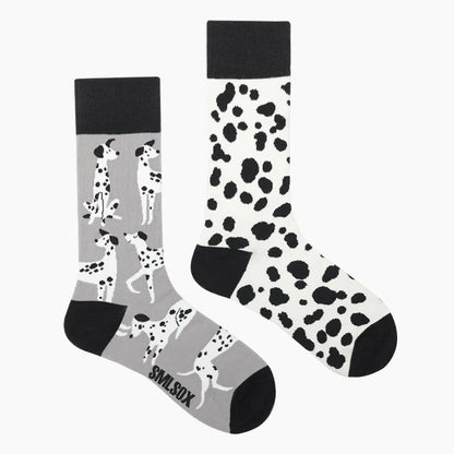 Hip-hop AB version asymmetric tide socks for men and women couples fashion trend popular jacquard cartoon long tube cotton socks