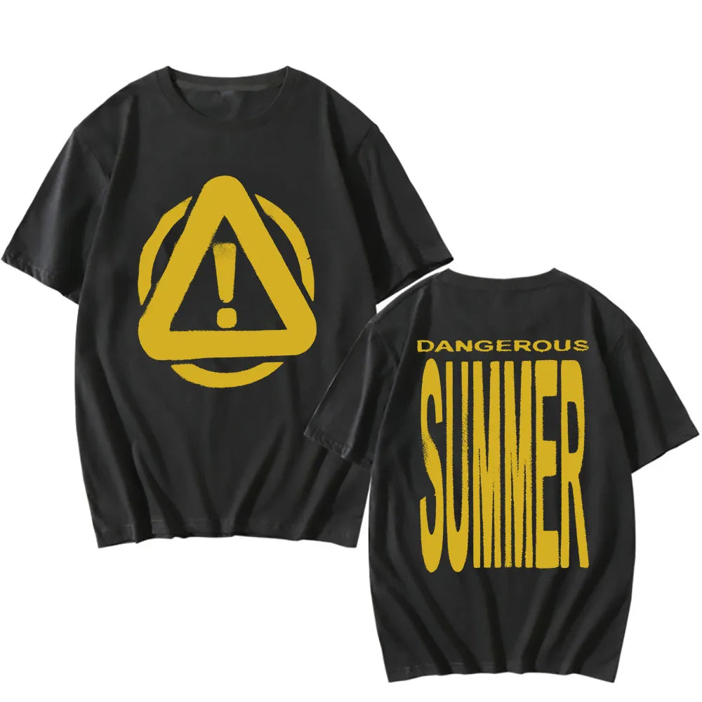 DANGEROUS SUMMER WARNING TEE Yeat Singer Fashion Print T-shirt Short Sleeve O-neck Male Tshirts Cotton Soft Men Women T Shirt