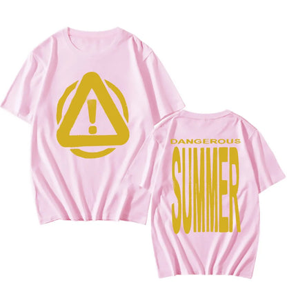 DANGEROUS SUMMER WARNING TEE Yeat Singer Fashion Print T-shirt Short Sleeve O-neck Male Tshirts Cotton Soft Men Women T Shirt