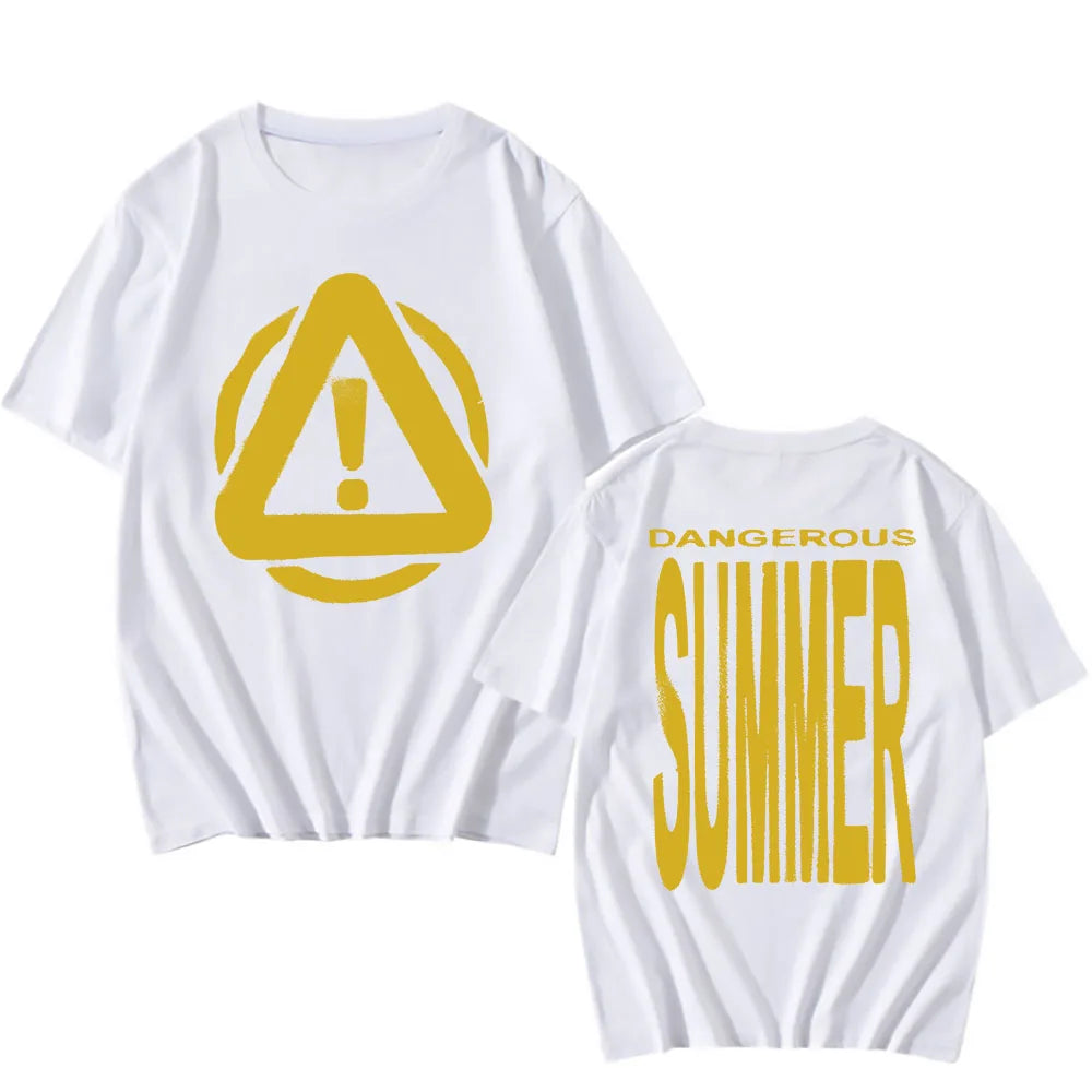 DANGEROUS SUMMER WARNING TEE Yeat Singer Fashion Print T-shirt Short Sleeve O-neck Male Tshirts Cotton Soft Men Women T Shirt