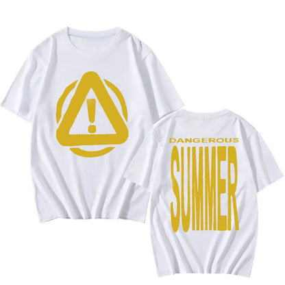 DANGEROUS SUMMER WARNING TEE Yeat Singer Fashion Print T-shirt Short Sleeve O-neck Male Tshirts Cotton Soft Men Women T Shirt