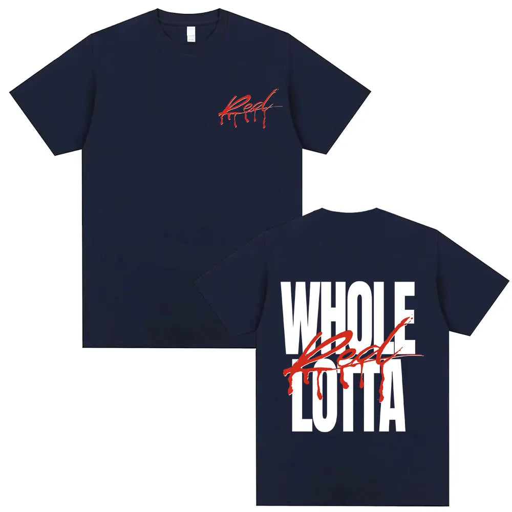 2026 Hip Hop Rapper Playboi Carti Whole Lotta Red Graphic Cotton T-shirt Short Sleeve Men Women Fashion Oversized T Shirts Tops