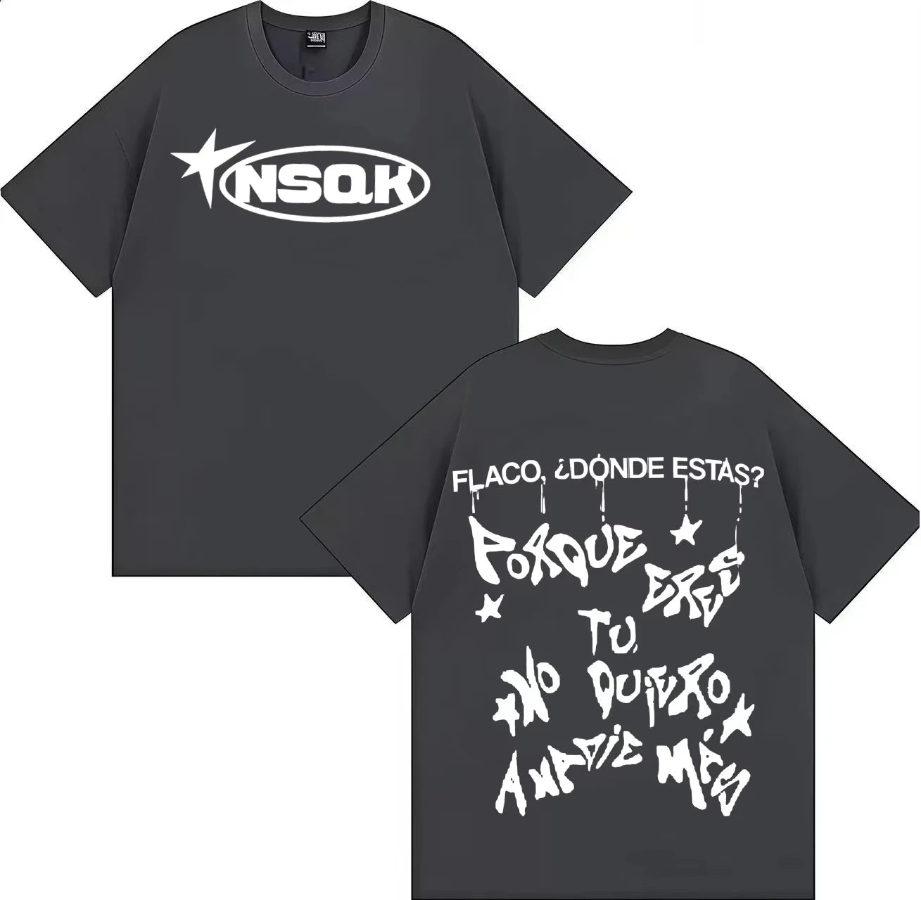 Rapper Nsqk Do You Think about Me Letters Print T-shirt Mens Popluar Hip Hop Comfort T-shirts Casual Y2K Short Sleeve Tshrits
