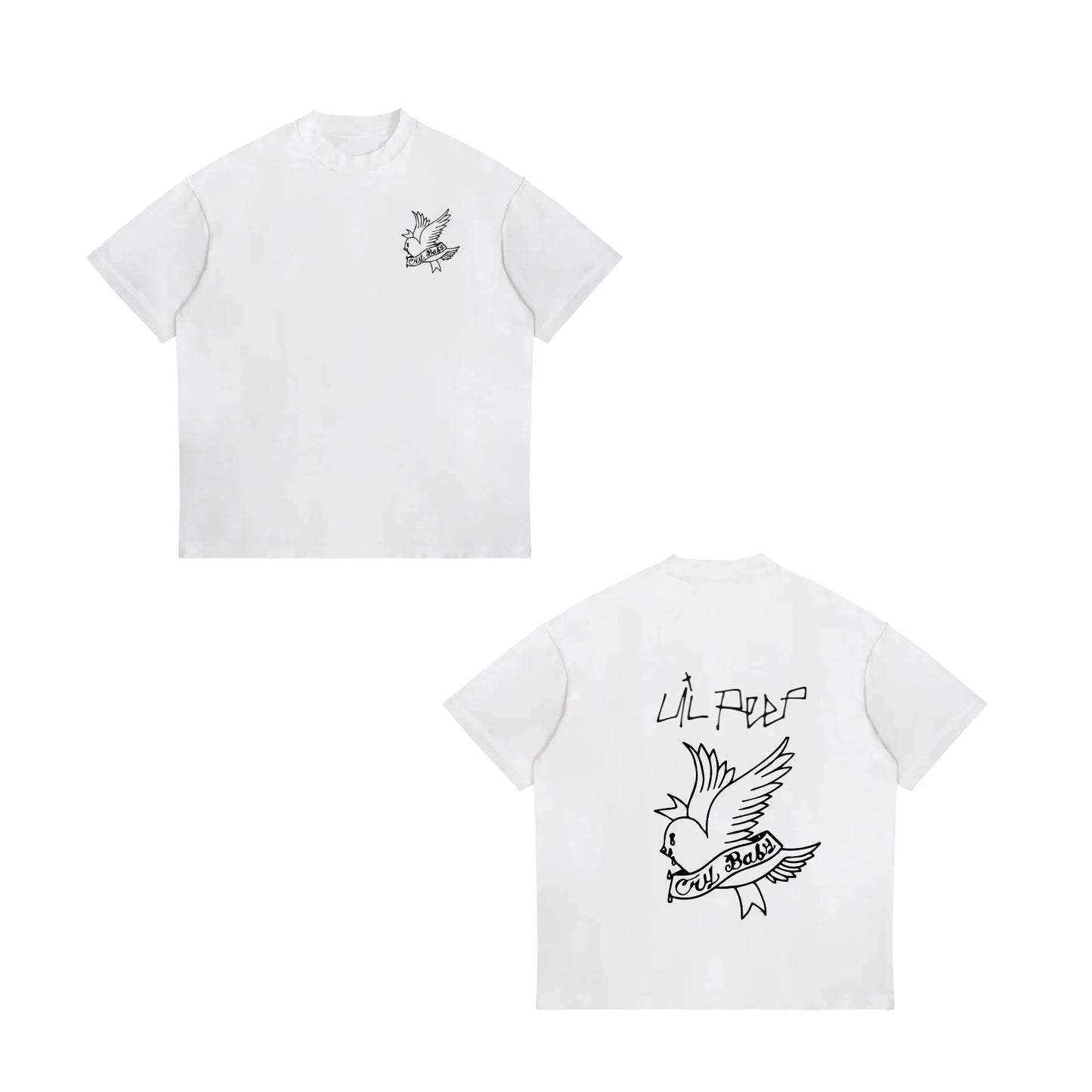 Rapper Lil Peep Hell Boy Graphic TShirt Men's Cool Hip Hop Fashion T-Shirts Men Women Cotton Oversized Tee Shirt Streetwear