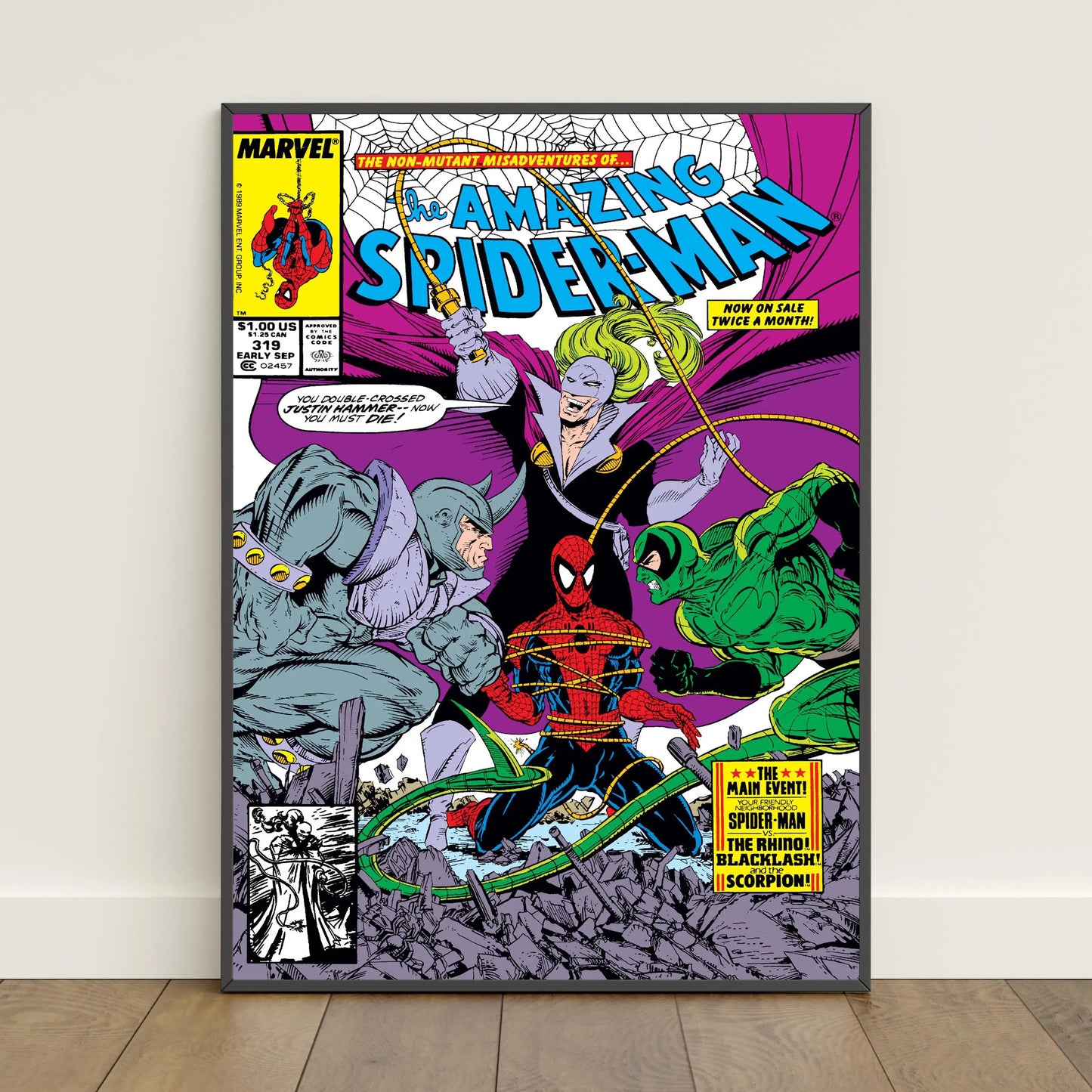 Spiderman Comic Book Covers Poster _ Peter Parker Wall Art _ Movie Canvas Print