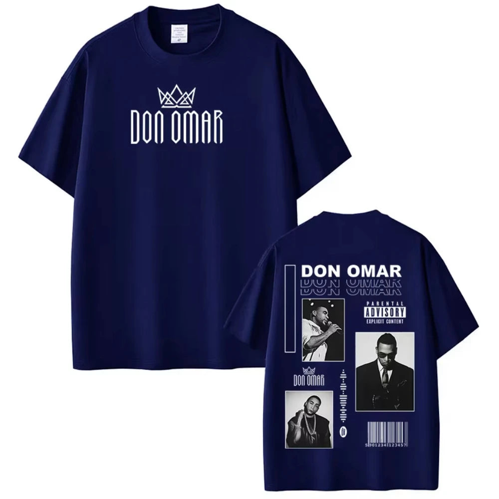 Rapper Don Omar Album Printed T-shirts Men Women Fashion Gothic Punk T-shirts Short-sleeved Loose Casual Cotton Hip-hop T-shirts