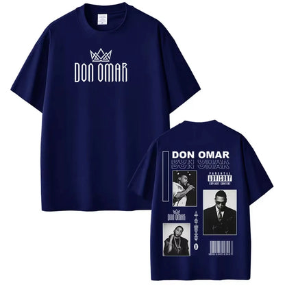Rapper Don Omar Album Printed T-shirts Men Women Fashion Gothic Punk T-shirts Short-sleeved Loose Casual Cotton Hip-hop T-shirts