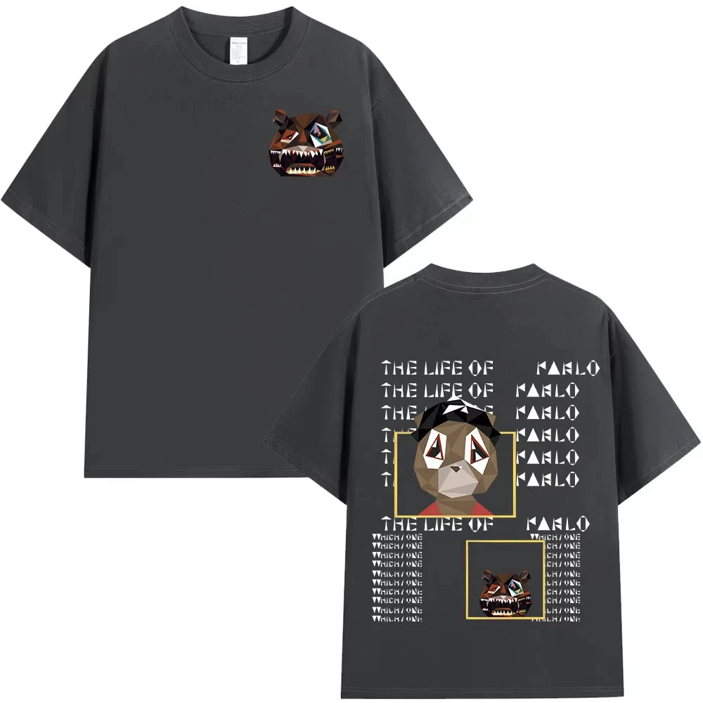 Rapper Kanye West Graduation Bear T-shirts Men's Women Fashion Hip Hop Short Sleeve T-shirt Cotton Oversized T Shirts Streetwear