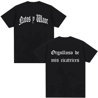 Rapper Natos Y Waor 100%cotton Men's Shirt Summer Graphics Shirts Women's Y2k Hip Hop Short Sleeve Streetwear Tshirt