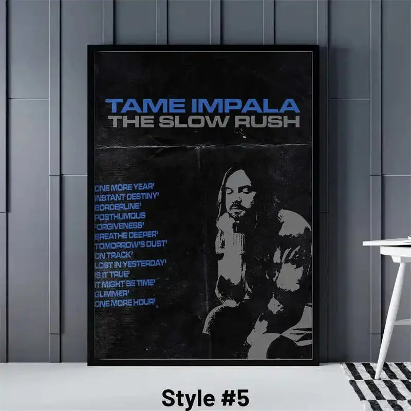 Pop Rock Singer Tame Impala Poster Aesthetic Rapper Music Album Currents Home Decoration Canvas Print Wall Art Room Decor