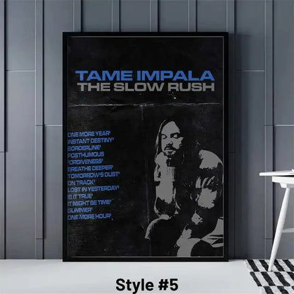Pop Rock Singer Tame Impala Poster Aesthetic Rapper Music Album Currents Home Decoration Canvas Print Wall Art Room Decor