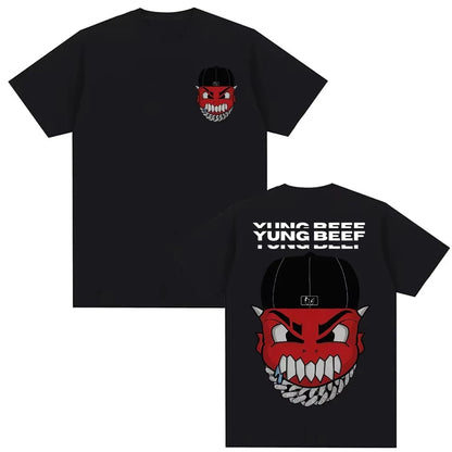 Rapper Yung Beef Album Pattern T-shirt 2026 Spring/summer Men Harajuku Gothic Hip Hop Casual Comfortable T-shirt Y2K