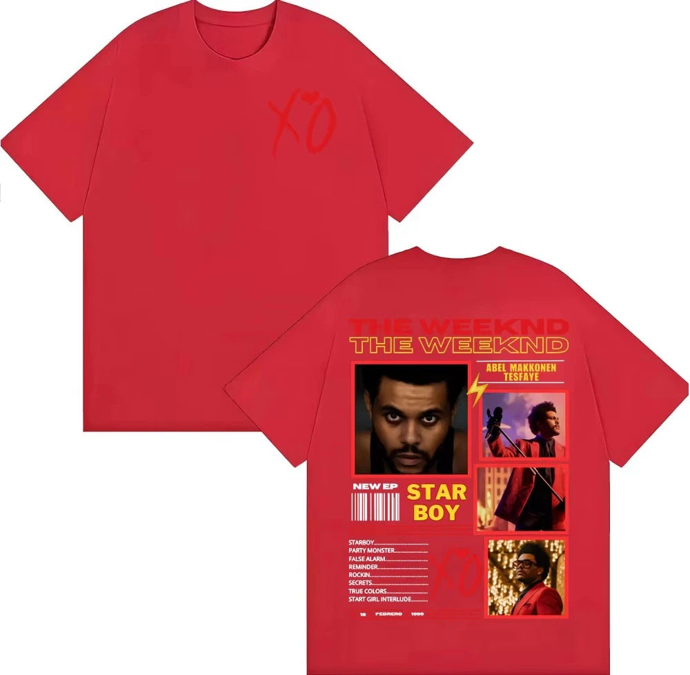 2026 Rapper The Weeknd Xo Album Tour Graphic T Shirt Men's Fashion Hip Hop Punk Street T-shirts Casual Cotton T-shirt Summer