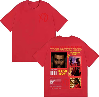 2026 Rapper The Weeknd Xo Album Tour Graphic T Shirt Men's Fashion Hip Hop Punk Street T-shirts Casual Cotton T-shirt Summer