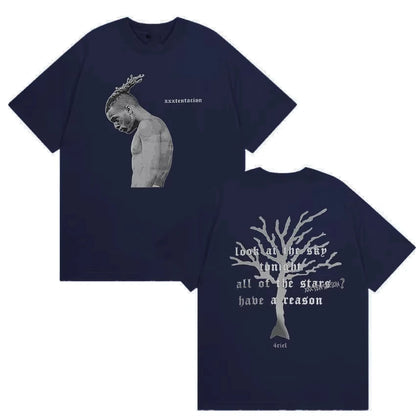 Rapper XXXTentacion New Album 2026 Merch T Shirt Men's Vintage Gothic Short Sleeve Cotton T-shirts Man Hip Hop T-shirts Unisex