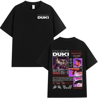 Rapper Duki ADA Tour Merch T-shirt Men's Women Clothing Cotton Cozy Oversized T-shirts Hip Hop Short Sleeve T Shirts Streetwear