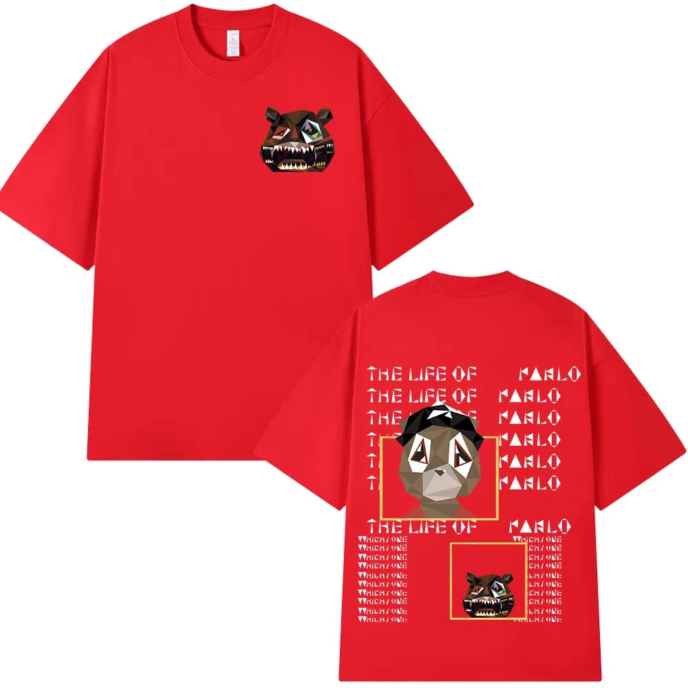 Rapper Kanye West Graduation Bear T-shirts Men's Women Fashion Hip Hop Short Sleeve T-shirt Cotton Oversized T Shirts Streetwear