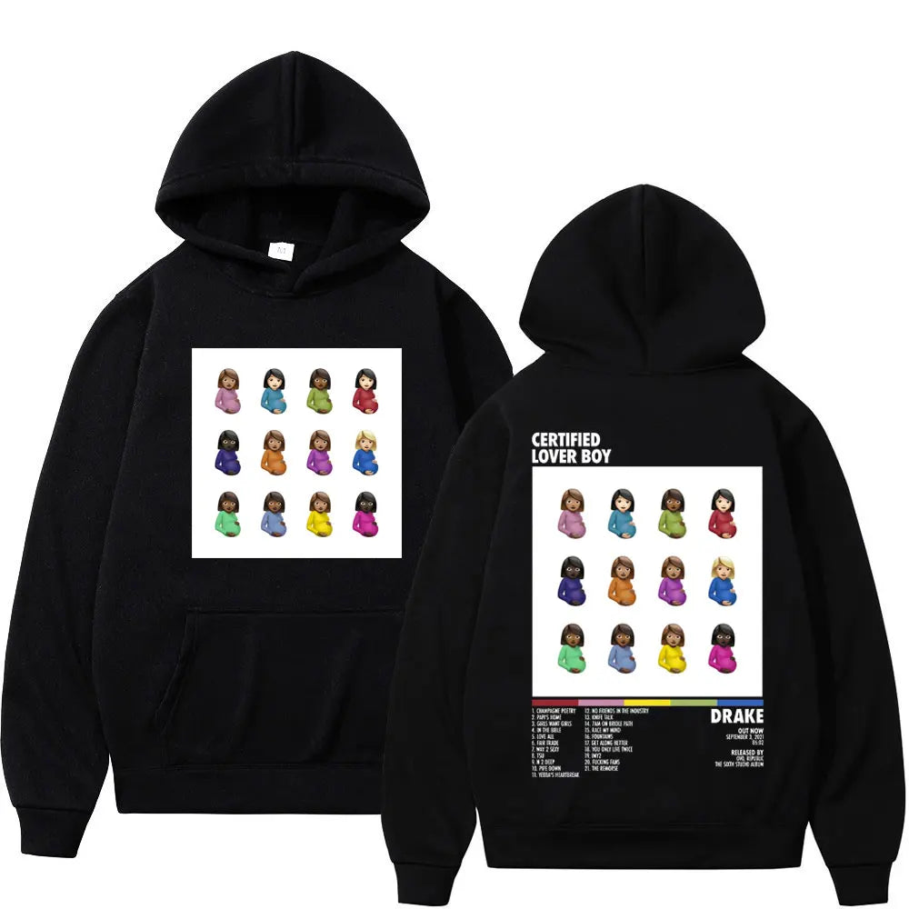 Rapper Drake Graphic Hoodie Men Women Harajuku Hip Hop Sweatshirt Fashion Trend Vintage Long Sleeve Hoodies Streetwear