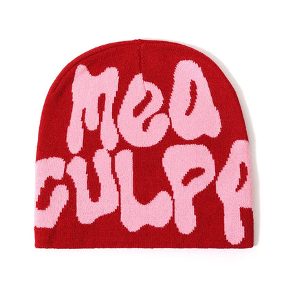 Hip-Hop Knitted Hat Kpop Beanies Hat Street Pullover Hat for Men Women Winter Outdoor Riding Sports Hat Elastic Skullies Hat