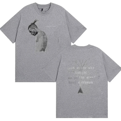 Rapper XXXTentacion New Album 2026 Merch T Shirt Men's Vintage Gothic Short Sleeve Cotton T-shirts Man Hip Hop T-shirts Unisex