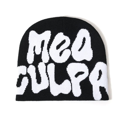 Hip-Hop Knitted Hat Kpop Beanies Hat Street Pullover Hat for Men Women Winter Outdoor Riding Sports Hat Elastic Skullies Hat