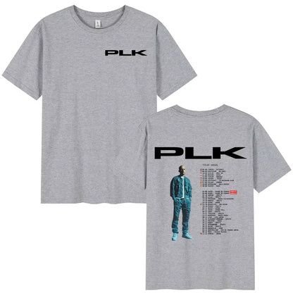 Rapper PLK Tour 2026 T-shirts Men Women Clothing Fashion Hip Hop Vintage T-shirt Casual Cotton Short Sleeves T Shirts Streetwear