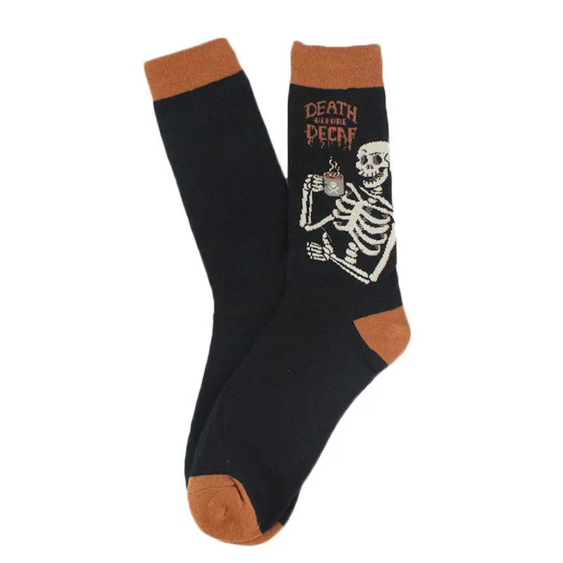 Happy Cool Harajuku Crew Mens Socks Hip Hop Street Big Size Funny Socks Men Skateboard Painting Calcetines Homme Divertidos Sox