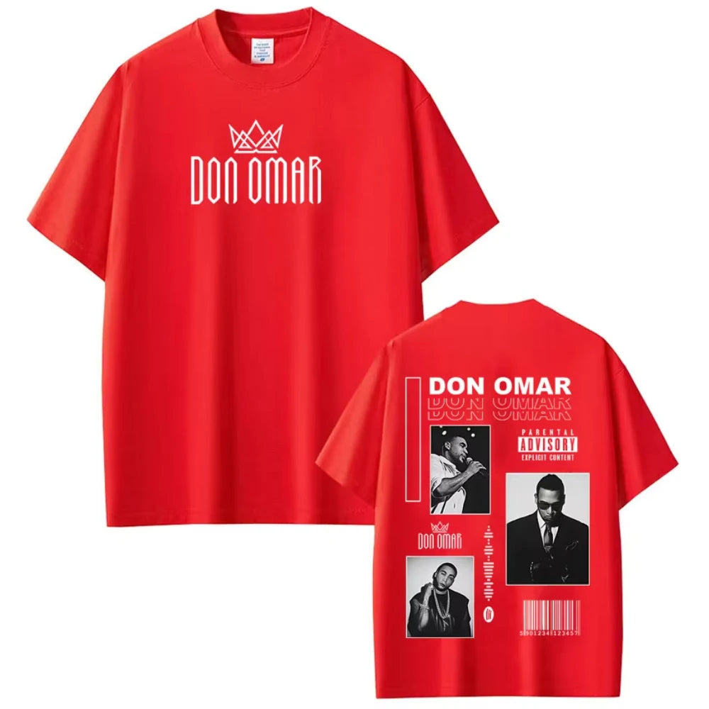 Rapper Don Omar Album Printed T-shirts Men Women Fashion Gothic Punk T-shirts Short-sleeved Loose Casual Cotton Hip-hop T-shirts