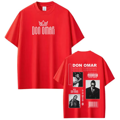 Rapper Don Omar Album Printed T-shirts Men Women Fashion Gothic Punk T-shirts Short-sleeved Loose Casual Cotton Hip-hop T-shirts