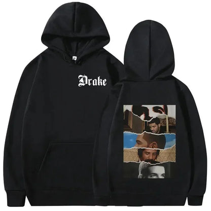 Rapper Drake Music Album Cover Graphic Hoodies Men's Fashion Hip Hop Vintage Sweatshirts AutumnWinter Fleece Warm Pullovers Y2k
